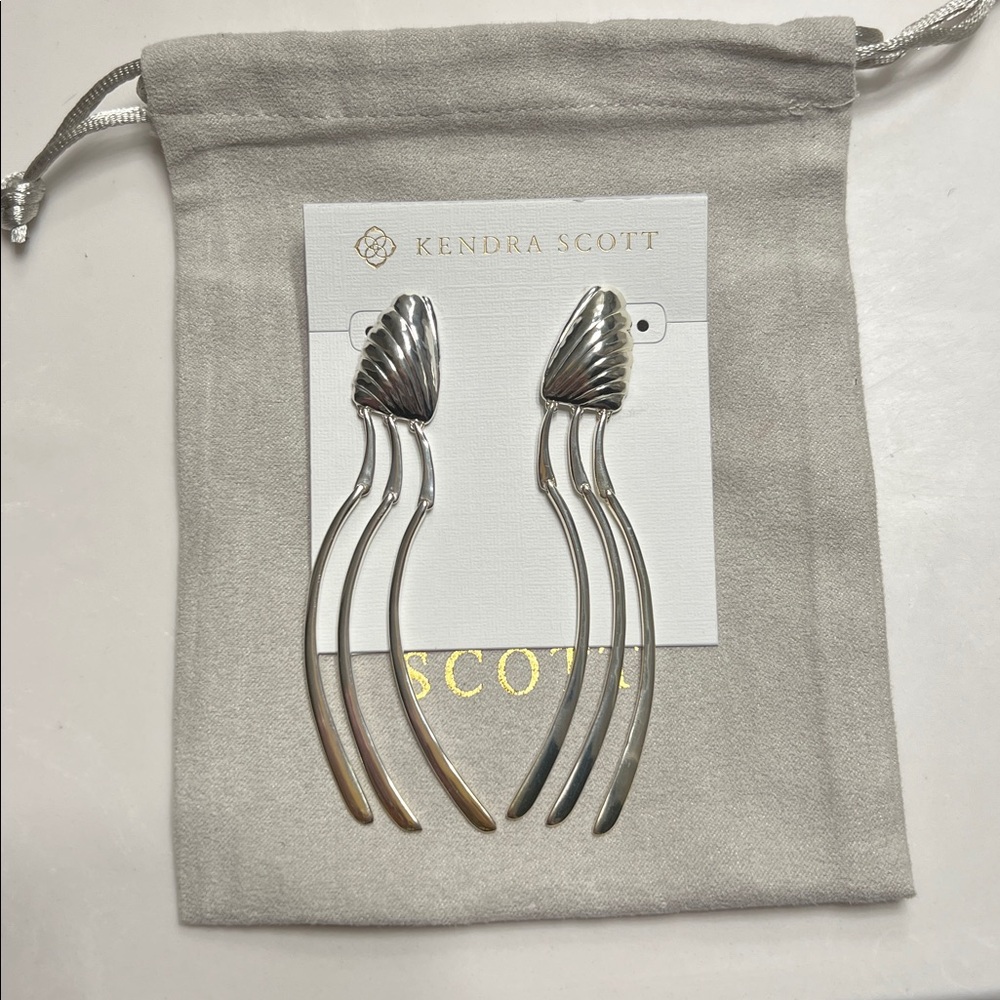 Kendra Scott Bright Silver Lori Linear Earrings